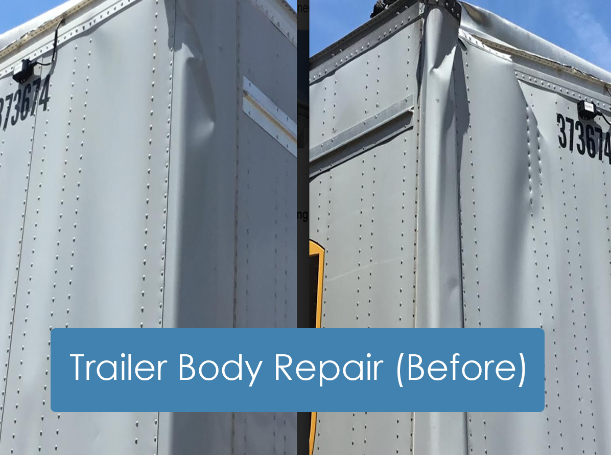 Trailer Body Repair - After Repair - Before Repair