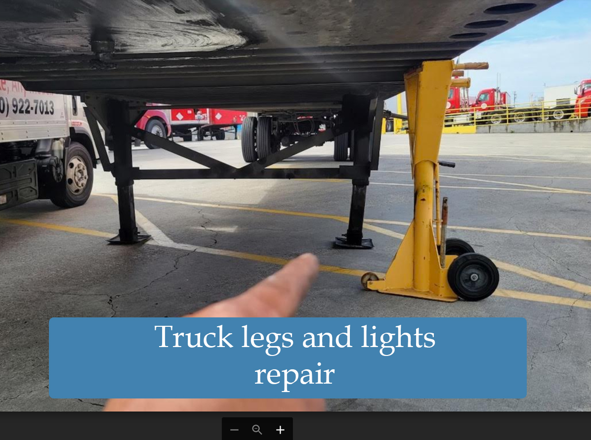 Truck legs and lights repair